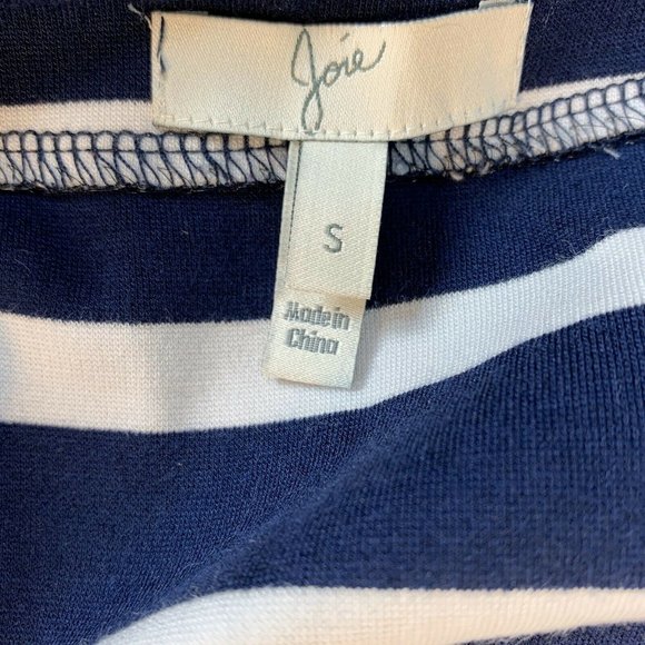 Joie Chikara Dress size S Fit Flare Skater Blue White Striped Side Zip Mini - Picture 7 of 7